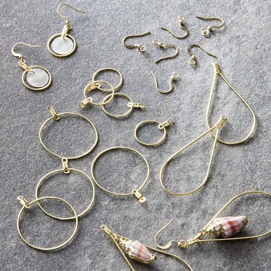 Premium Metals Gold Assorted Ear Wires by Bead Landing™